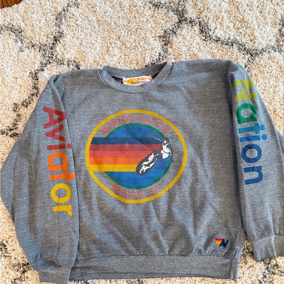 Aviator Nation Other - Aviator Nation Relaxed Crew - Heather Grey